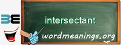 WordMeaning blackboard for intersectant